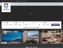 Tablet Screenshot of hoteltrestorresibiza.com